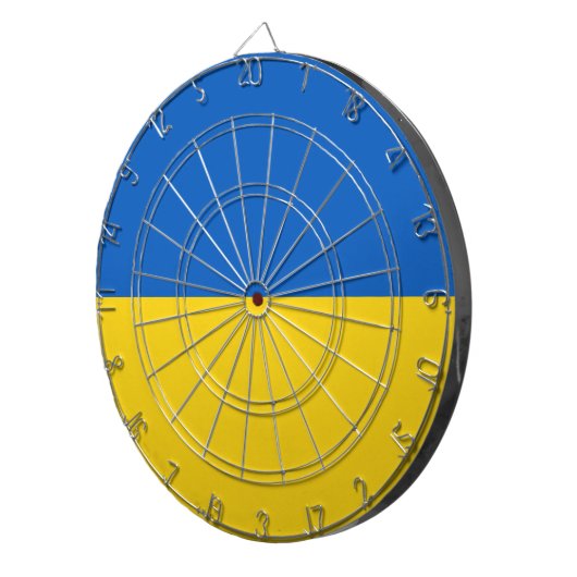 Cible De Fléchettes Drapeau Ukraine (Devant droit)