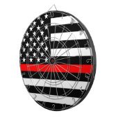 Cible De Fléchettes Drapeau US de la ligne rouge (Devant droit)