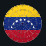 Cible De Fléchettes Drapeau Venezuela<br><div class="desc">Drapeau du Venezuela: "Dios y Federación" → Dieu et Fédération.
Il est constitué de 3 bandes horizontales jaune,  bleue et rouge avec 8 étoiles sur la bande bleue ; les 8 étoiles représentent les 8 provinces.</div>
