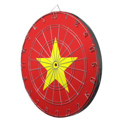 Cible De Fléchettes Drapeau Vietnam Jaune Star Dartboard (Devant droit)