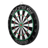 Cible De Fléchettes Drink If You Miss – No Excuses Dartboard (Devant droit)