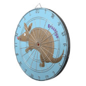 Cible De Fléchettes Drôle armadillo joyeux dessin animé (Devant droit)