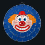 Cible De Fléchettes Drôle clown visage personnalisé tableau de couleur<br><div class="desc">Drôle clown visage personnalisé carte de fléchettes couleur. Caricature mime mignonne. Ajoutez votre propre texte en option.</div>