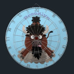 Cible De Fléchettes Drôle dessin animé de bison de buffle<br><div class="desc">Ce mignon bison court dans un style de bande dessinée stupide. Beaucoup de bisons amusants !</div>