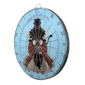 Cible De Fléchettes Drôle dessin animé de bison de buffle (Devant droit)