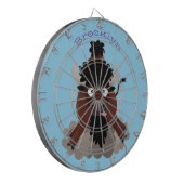 Cible De Fléchettes Drôle dessin animé de bison de buffle (Devant gauche)