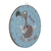 Cible De Fléchettes Drôle dessin animé d'oiseau de dodo (Devant gauche)