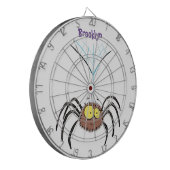 Cible De Fléchettes Drôle mignon dessin animé d'araignée moelleuse (Devant gauche)