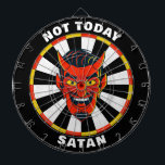 Cible De Fléchettes Drôle Pas Aujourd'Hui Satan Dartboard<br><div class="desc">Personnalisez ce somptueux tableau de bord avec un accueil personnalisé. Conçu pour vous par Blackberry Boulevard.</div>