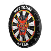 Cible De Fléchettes Drôle Pas Aujourd'Hui Satan Dartboard (Devant droit)