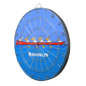 Cible De Fléchettes Drôle pélicans rameurs dessin animé (Devant droit)