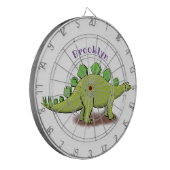 Cible De Fléchettes Drôle stegosaurus dinosaure dessin animé (Devant gauche)