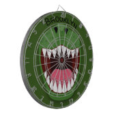 Cible De Fléchettes Drôle T Rex dinosaure bouche dessin animé illustra (Devant gauche)