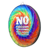 Cible De Fléchettes Drôle TieDye Aucun arc-en-ciel n'a été blessé ... (Devant droit)