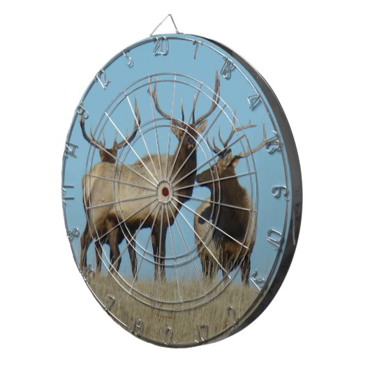 Cible De Fléchettes E60 Bull Elk ciel Lined (Devant droit)