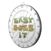 Cible De Fléchettes Easy It Recovery Slogan Citation Vert Or Texte (Devant droit)