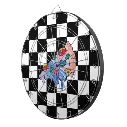 Cible De Fléchettes Échecs de pizza (Devant droit)