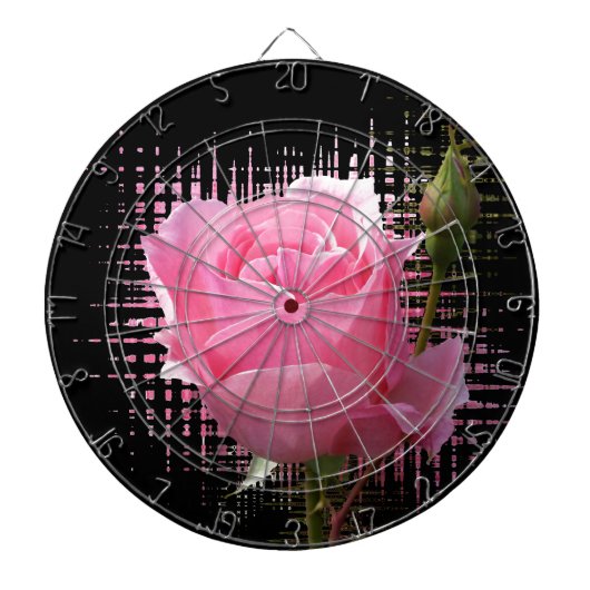 Cible De Fléchettes éclaboussure de rose rose (Devant)