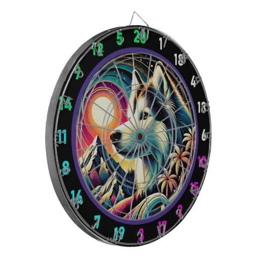 Cible De Fléchettes Écran de mur Husky Adventure Ridge (Devant gauche)