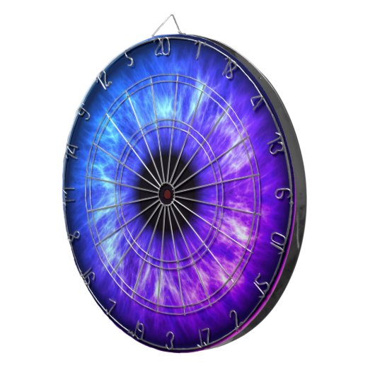 Cible de flechettes électrique bleu et violet Eyeb (Devant droit)