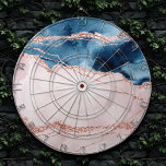 Cible De Fléchettes Élégance mystique | Turquoise Bleu et Rose Or Agat<br><div class="desc">Jolie combinaison d'un bleu turquoise classique et d'une pierre d'agate marbrée rose corail avec des veines de parties scintillant en or rose. L'élégant design comprend une palette d'aquarelle sophistiquée, géode accentuée par des faux métalliques et des éclaboussures. Pour d'autres couleurs ou produits correspondants, veuillez visiter le magasin JustFharryn Zazzle, ou...</div>