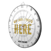 CIBLE DE FLÉCHETTES ÉLÉGANT BLANC PERSONNALISABLE MODERNE DE MARQUE VÉ (Devant droit)