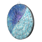 Cible De Fléchettes Elégant Bleu Moderne dégradé galaxie parties scint (Devant droit)