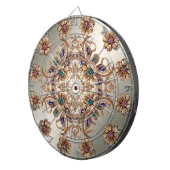 Cible De Fléchettes Elegant Gold Jewel Flowers Dartboard (Devant droit)