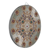 Cible De Fléchettes Elegant Gold Jewel Flowers Dartboard (Devant gauche)