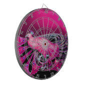 CIBLE DE FLÉCHETTES ÉLÉGANT PEACOCK EN FUCHSIE ROSE (Devant gauche)