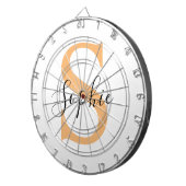 Cible De Fléchettes Elegant Script Custom Name Personalized Gift (Devant droit)