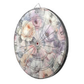 Cible De Fléchettes Élégante floraison Rose (Devant droit)