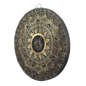 Cible De Fléchettes Elégante oeuvre de mandala en or (Devant droit)