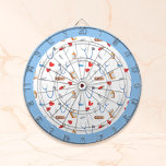 Cible De Fléchettes Éléments de médecine du médecin<br><div class="desc">Carte de fléchettes mignonne et simple avec un motif d'outil médical. Un grand cadeau pour les médecins et les infirmières,  mais aussi pour les parties liées aux soins de santé. Illustré et dessiné par Patricia Alvarez.</div>