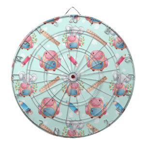 Cible De Fléchettes Éléphant motif de rentrée scolaire