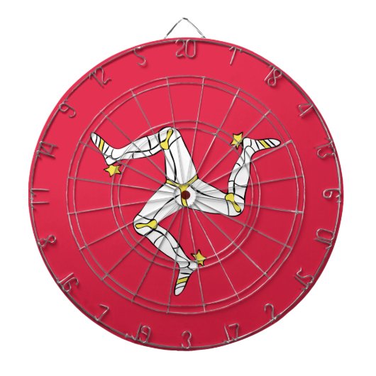 Cible De Fléchettes Emblème du drapeau de l'île de Man (Devant)