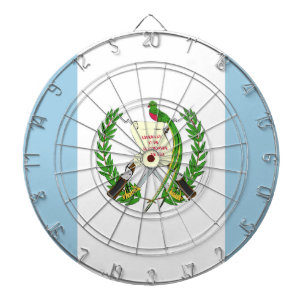 Cible De Fléchettes Emblème du drapeau du Guatemala