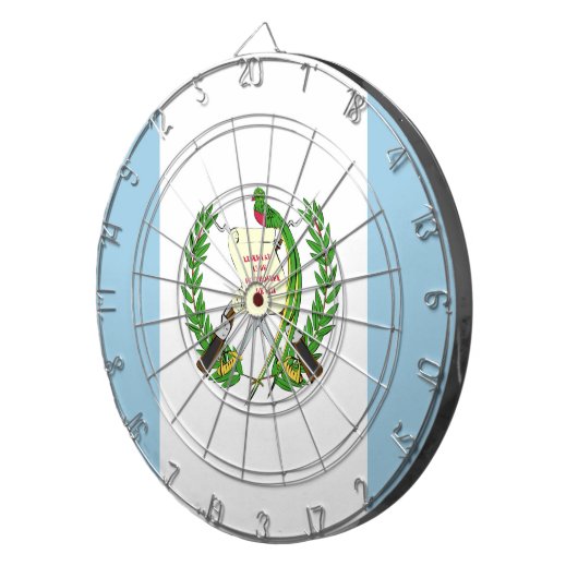 Cible De Fléchettes Emblème du drapeau du Guatemala (Devant droit)