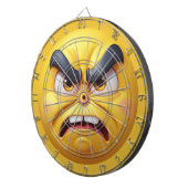 Cible De Fléchettes Emoji 3D en colère (Devant droit)