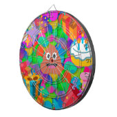 Cible De Fléchettes emoji joyeux pod'anniversaire (Devant droit)