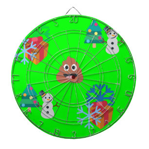 Cible De Fléchettes emoji poop de noël