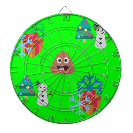 Cible De Fléchettes emoji poop de noël (Devant)