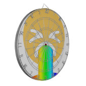 Cible De Fléchettes émoticône arc-en-ciel (Devant gauche)