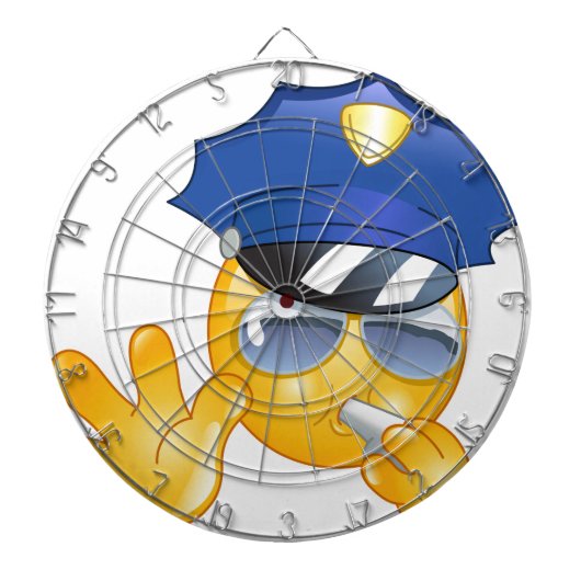 Cible De Fléchettes émoticône de police (Devant)