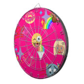 Cible De Fléchettes émoticône rose chaud (Devant droit)