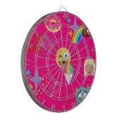 Cible De Fléchettes émoticône rose chaud (Devant gauche)