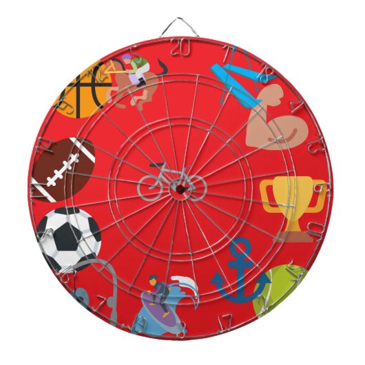 Cible De Fléchettes émoticône sportive (Devant)