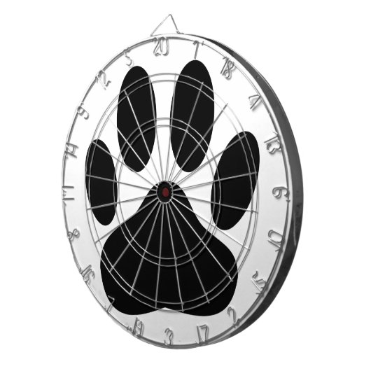 Cible De Fléchettes Empreinte de chien (Devant droit)