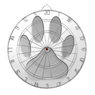 Cible De Fléchettes Empreinte de patte de chien à l'air métallique