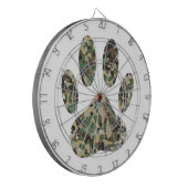 Cible De Fléchettes Empreinte de patte de chien Camo en détresse (Devant gauche)